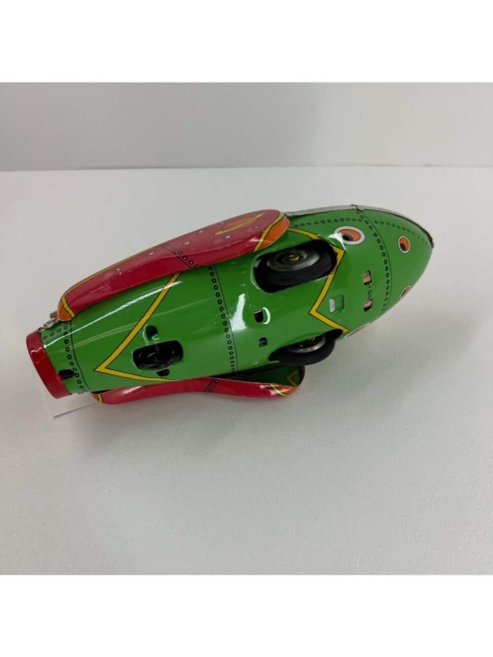 Schylling Rocket Racer Tin Wind Up Toy with Box Clearwire Promo Space Ship Green - Picture 6 of 14